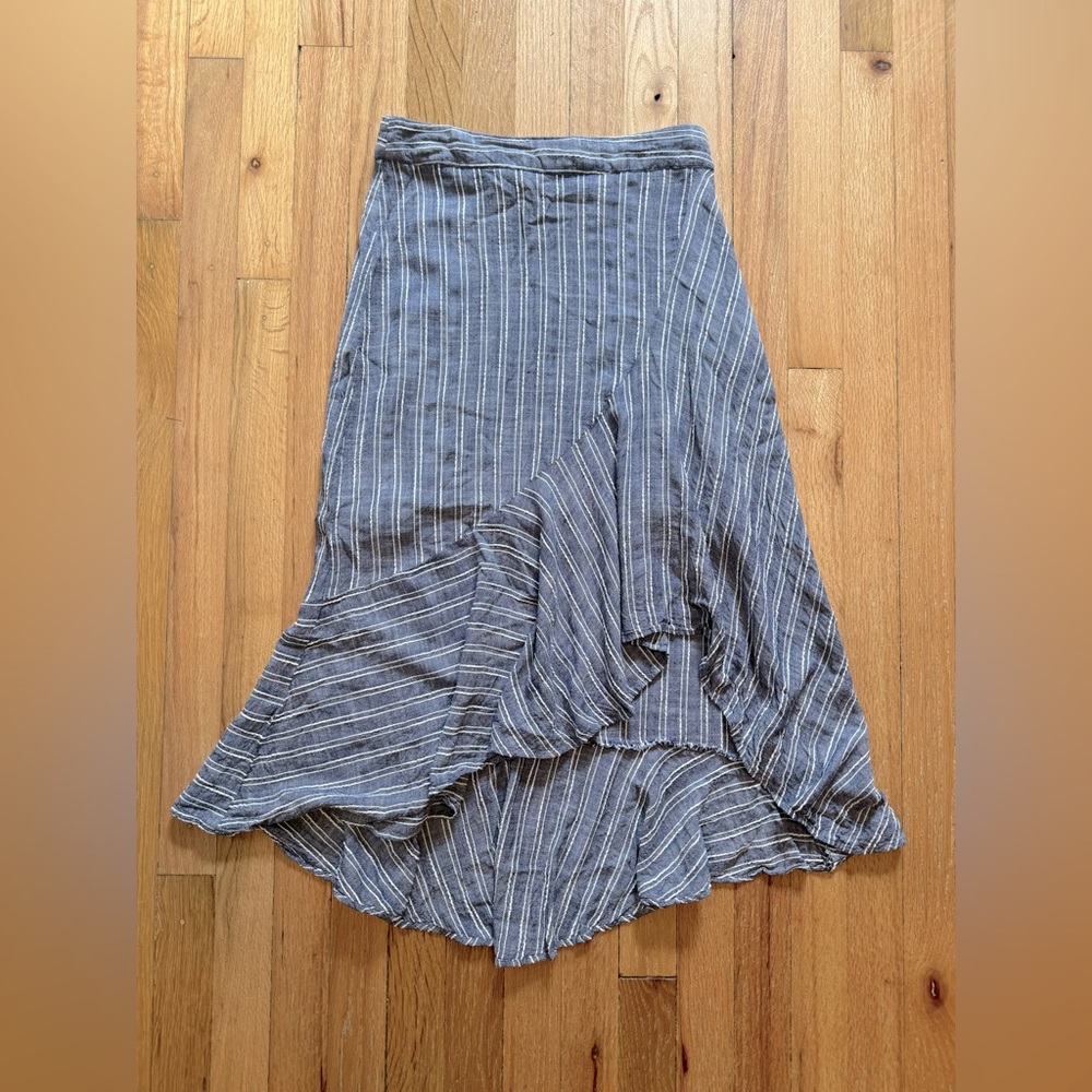 Lulu’s | By The Bay | Blue and White | Stripe Ruffle Skirt